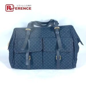 Louis Vuitton Monogram Louise bag travel shoulder Boston canvas Navy Blue